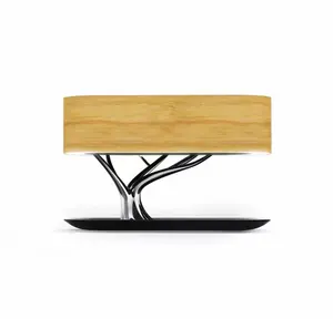 Wholesales Dropshipping במגמת מוסיקה רמקול המיטה Led שולחן מנורת חדר שינה מודרני עץ בית מקורה תאורה דקורטיבי