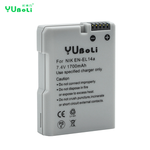 แบตเตอรี่กล้องดิจิตอล1700mAh คุ้มค่าที่สุด <span class=keywords><strong>EN</strong></span>-<span class=keywords><strong>EL14a</strong></span> ENEL14a <span class=keywords><strong>EL14a</strong></span> สำหรับ Nikon D5600 P7700 P7100 D3400 D5300 D5500 - Product Image 1
