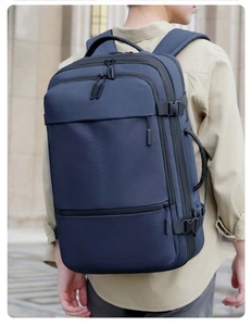 Minimalist Fashion Softback Backpack 20-37L Waterproof Nylon Unisex Business Daily Use Travel Zipper Closure Arcuate Shoulder - Product Image 6