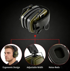 <span class=keywords><strong>Casque</strong></span> anti-bruit tactique d'extérieur avec 2 microphones omnidirectionnels, haut-parleurs HD à plage dynamique complète, protège-oreilles - Product Image 5