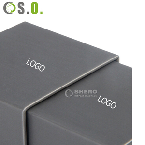 Caja de Joyería de Papel Imitación Cuero Gris de Alta Calidad al por Mayor para Regalo de Boda, Collar, Anillo, Pulsera, Embalaje de Joyería Personalizado - Product Image 2
