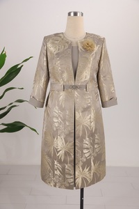 Trajes de Chaqueta Larga de Alta Calidad para Mujer, Moda Africana para Oficina, Vestidos de Iglesia, Tallas Grandes, Conjuntos de 2 Piezas, Vestido y Chaqueta - Product Image 2