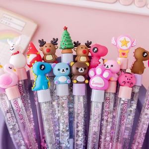 6 Pcsessential Black Ink Liquid Glitter Gel <b>Pen</b> Students Made of Metal for Back to School - Product Image 4