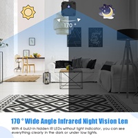 Mini Caméra HD 4K Sans Fil avec Fonction d'Enregistrement et Vision Nocturne, Capteur d'Image CMOS