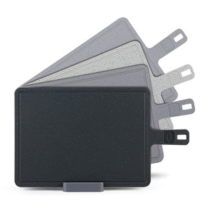 Colorful Set Of 4 Index Plastic Cutting Board Set Chopping Board With Holder