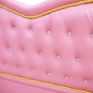 <span class=keywords><strong>Letto</strong></span> <span class=keywords><strong>Singolo</strong></span> Standard per Bambini e Bambine con Cuore <span class=keywords><strong>Rosa</strong></span>, Rivestimento in Ecopelle con Diamanti - Product Image 5