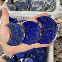 Vente en gros de cristaux de lapis-lazuli sculptés à la main, cristaux de guérison Reiki, lune en quartz, artisanat pour la décoration
