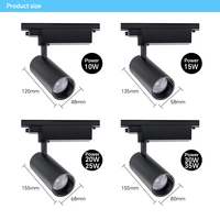 Lampu Led restoran 3 fase rel tersembunyi sistem pencahayaan jalur Led 220 Volt langit-langit lampu sorot lampu kepala dapat disesuaikan