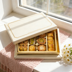 Boîte à Baklava Personnalisée Imprimée, Emballage Alimentaire de Qualité pour Pâtisseries, Idéale pour les Desserts du Moyen-Orient - Product Image 3