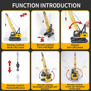 HUINA Kaliwo 13511 Grúa <span class=keywords><strong>de</strong></span> control remoto <span class=keywords><strong>de</strong></span> alta 1:24 Control <span class=keywords><strong>de</strong></span> radio <span class=keywords><strong>de</strong></span> 9 canales Cable USB reforzado con pista <span class=keywords><strong>de</strong></span> plástico y metal giratorio <span class=keywords><strong>de</strong></span> 360 ° - Product Image 3