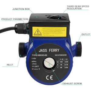 Bomba de recirculación de agua caliente Jass Ferry 115V 3/4 pulgadas NPT de hierro fundido, repuesto para sistema de circulación de agua solar - Product Image 2