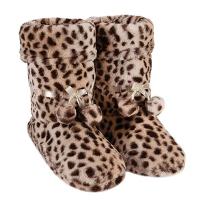 Scarpette da donna in pelliccia sintetica con pon-pon e nastro di raso sfocato Memory Foam stivaletti pantofole - Product Image 6