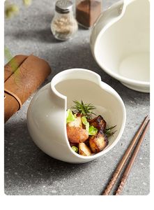 <span class=keywords><strong>Vaisselle</strong></span> en céramique Vase cassé créatif pour restaurants haut de gamme Concept artistique Assiette à steak Plat chaud/froid irrégulier Poterie - Product Image 6