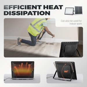 Faro LED <span class=keywords><strong>Solare</strong></span> 300W 12000lm con Sensore Crepuscolare e Telecomando, Lampada di Sicurezza IP67 per Esterni, Giardini, Recinzioni, Piscine, Fienili, Prati - Product Image 5