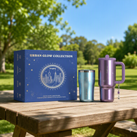 Nouvel arrivage Hong Ling – Coffret cadeau de tasses de voyage isothermes à double paroi en acier inoxydable écologique, garde au chaud/au froid, idéal pour la rentrée scolaire