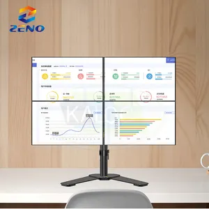 DW240-<span class=keywords><strong>T</strong></span> quate có thể điều chỉnh máy <span class=keywords><strong>t</strong></span>ính để bàn máy <span class=keywords><strong>t</strong></span>ính đứng ở 32 "Quad màn hình bàn gắn kế<span class=keywords><strong>t</strong></span> - Product Image 1