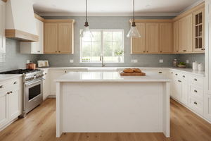 VIETNAM QUARTZ ARTIFICIEL CALACATTA MIAMI GOLD GRANDE PLAQUE DESIGN MODERNE 3D ÉPAISSEUR 20mm POUR PLAN DE TRAVAIL D'HÔTEL ET PLAN DE VANITÉ - Product Image 5