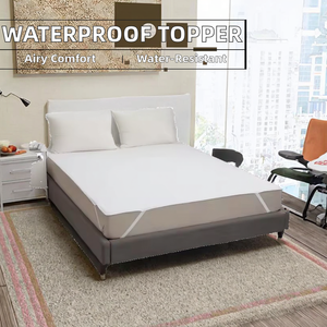 Protège-matelas respirant et imperméable avec sangle élastique aux 4 coins, en tricot uni, pour lit d'hôpital - Product Image 3