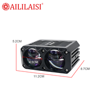 Projecteur universel à double lentille pour calandre de voiture, phare antibrouillard Bi-LED à double faisceau (loin/près), lampe de travail pour SUV, tout-terrain, VTT