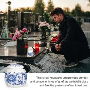 Mini-urnes commémoratives personnalisées en céramique, petites urnes à cendres à partager avec boîte exquise pour les cendres d'animaux de compagnie, pour honorer les êtres chers perdus - Product Image 5