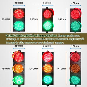Feux de signalisation routière LED personnalisables en aluminium de 350 mm, étanches IP53, de qualité ingénierie, pour une utilisation continue de 50 000 heures, pour la sécurité routière - Product Image 2