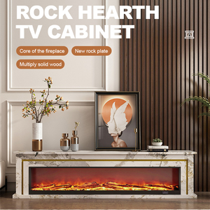 2000/2200mm Luxe Maison Intérieur Décoratif Chauffage Pierre Cheminée Électrique Mur Monté Tv Stand Avec Cheminée - Product Image 3