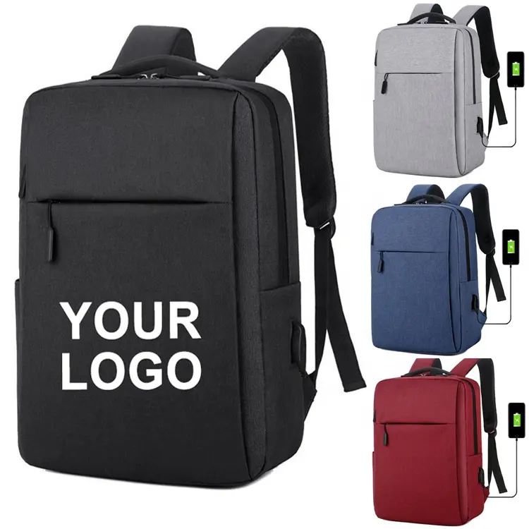 Viaje a prueba de agua al por mayor Oxford logotipo personalizado Venta caliente cargador Usb negocios moda mochila escolar estudiante portátil mochila con USB