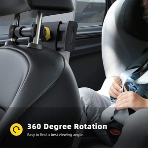 Support de tablette <span class=keywords><strong>pour</strong></span> appuie-tête de voiture Lamicall P, support de téléphone réglable <span class=keywords><strong>pour</strong></span> siège arrière, rotation à 360°, support universel <span class=keywords><strong>pour</strong></span> tablette, voyage en voiture <span class=keywords><strong>pour</strong></span> enfants - Product Image 2