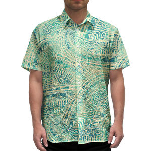 Camicie da uomo <span class=keywords><strong>Aloha</strong></span> camicia estiva alla moda hawaiana da uomo a maniche corte Samoan motivo tribale abbigliamento Casual Top t-Shirt - Product Image 4