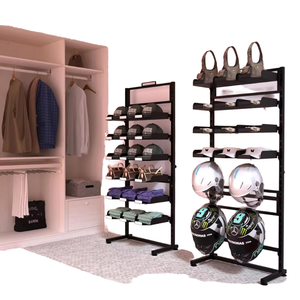 Modern Customized Commercial Corner Floor <b>Standing</b> Metal Powder Coated for Freestanding Easy Assembly Display Shelves for - Product Image 1