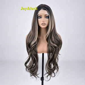 <span class=keywords><strong>Perruque</strong></span> Lace Front 5x5 Longue Ondulée Blond Clair Pré-Pluckée pour Femmes – Idéale pour le Quotidien, les Rendez-vous, les Fêtes et le Cosplay - Product Image 5