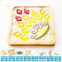 Kit de bricolage pour dessous-de-verre en mosaïque de dessins animés pour enfants et maternelles, à assembler soi-même