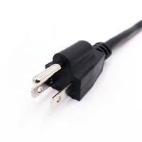 Cordon d'alimentation CA 10A 125V NEMA 5-15P à 3 broches, extrémité femelle dénudée, 18 AWG, pour appareils électroménagers américains