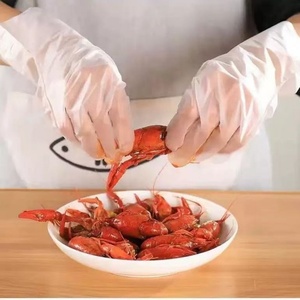 ถุงมือไวนิลใสแบบใช้แล้วทิ้งสำหรับโรงงาน อาหาร ทำผม ครัว สัก ร้านเสริมสวย - Product Image 1