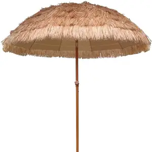 Grote Zon En Regen Stro Paraplu Voor Tuin Waterdichte Outdoor Paraplu Zon Patio Strand Parasol