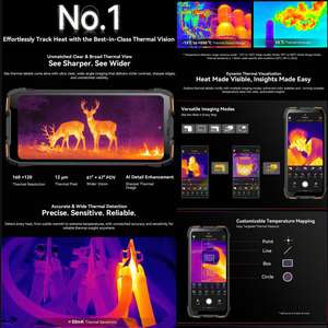 Blackview ROCK 3 Téléphone robuste avec caméra thermique 8 Go + 256 Go, Android 16 MT8781 Helio G100 Octa Core NFC 4G Smartphone étanche - Product Image 4
