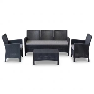 Muebles de Patio Modernos y Duraderos, Juego de 4 Piezas de Mimbre y Ratán para Exteriores con Cojines Extraíbles para Jardín y Patio Trasero - Product Image 1