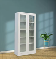 Meubles de bureau, armoire de bibliothèque en verre, porte en verre, grand rangement, armoire à dossiers, bibliothèque