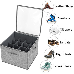 <b>Shoe</b> Storage <b>Box</b> 16 Compartment Foldable Dustproof Organiser For Home Use - Product Image 1