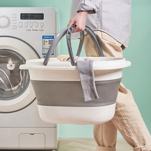 Panier à linge pliable en plastique PP pour la salle de bain et la <span class=keywords><strong>buanderie</strong></span>, tailles petites/grandes, <span class=keywords><strong>rangement</strong></span> pour vêtements sales - Product Image 3
