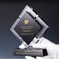 Trophée personnalisé de haute qualité, fait main, durable, en cristal K9, de qualité supérieure, pour récompenser les employés lors de la réunion annuelle, plaque d'honneur