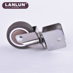 Penjepit bentuk U Universal karet lembut kaki meja Caster lemari katrol rem putar roda furnitur roda ranjang Universal plastik roda - Product Image 3