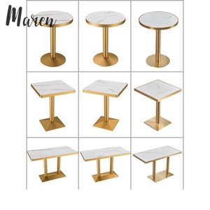 Set di <span class=keywords><strong>Tavoli</strong></span> e <span class=keywords><strong>Sedie</strong></span> <span class=keywords><strong>da</strong></span> <span class=keywords><strong>Esterno</strong></span> Moderni in Marmo Quadrati, Resistenti all'Acqua e Durevoli, per Hotel e Ristoranti - Product Image 3