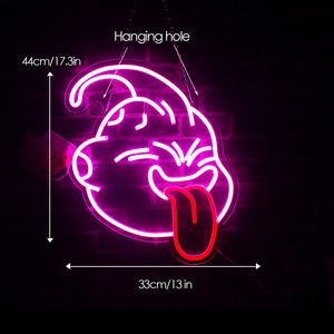 Majin Buu LED Enseigne au néon, Applique murale animée à intensité variable alimentée par USB pour la salle de jeux, Man Cave, le cinéma et la décoration d'un ventilateur d'émission de télévision - Product Image 2