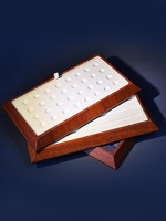 Plateau de présentation de bijoux grain de bois de qualité professionnelle avec rangement pour diamants et pierres précieuses, modèle de visualisation de perles J279, fabriqué en Chine