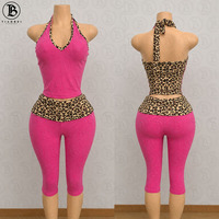 Ensemble de vêtements pour femmes à imprimé guépard, chemise à manches longues avec logo personnalisé et pantalon évasé skinny, ensemble de vêtements de détente en deux pièces, vêtements léopard