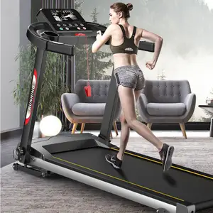 Sampel Gratis Treadmill Rumah Lipat Otomatis Hitam Kebugaran LED Hati Unisex Motor Disesuaikan MOCO Binaraga Logo Kemasan ZHE