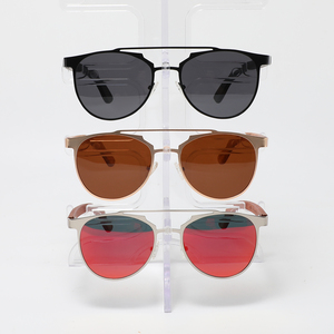 2025 vente chaude unisexe lunettes de soleil polarisées haute qualité cadre en métal à la mode lunettes de soleil en bois avec double pont nuances - Product Image 3