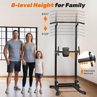 Station de musculation multifonctionnelle Iron Power Tower : Barre de traction et station de dips réglable en hauteur pour entraînement à domicile