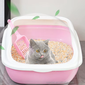 Caja de arena lavable para gatos con diseño antideslizante, limpieza de excrementos de mascotas con filtro interno y pala gratuita, 49*36*16 CM - Product Image 2